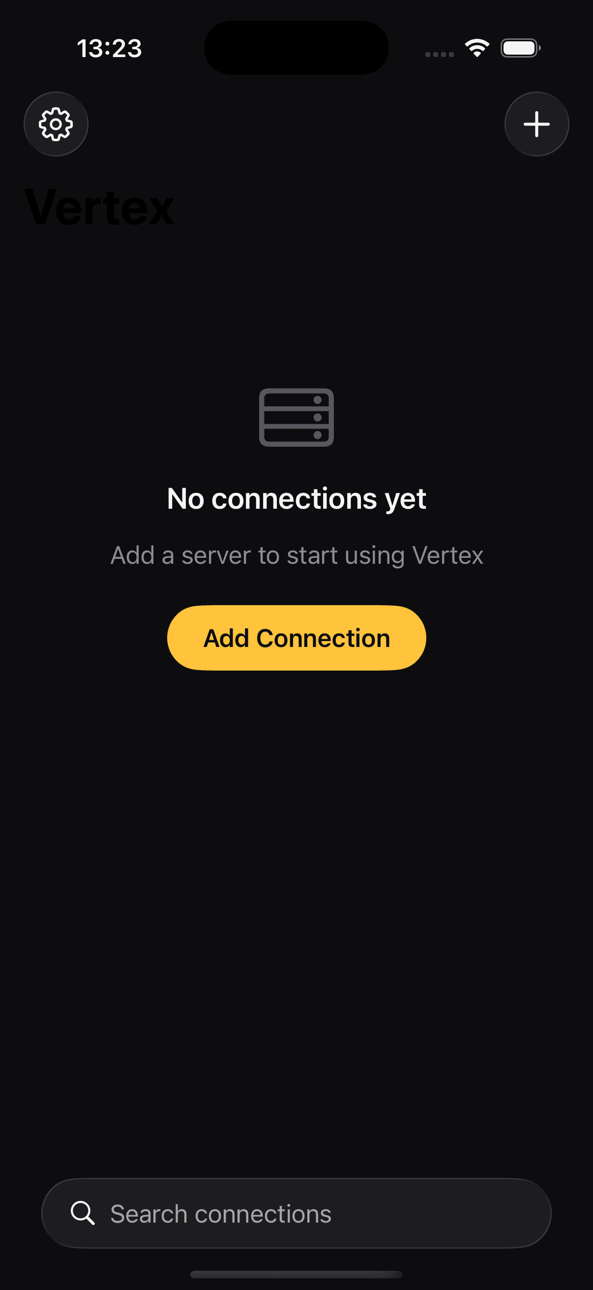 Termex saved connections home screen